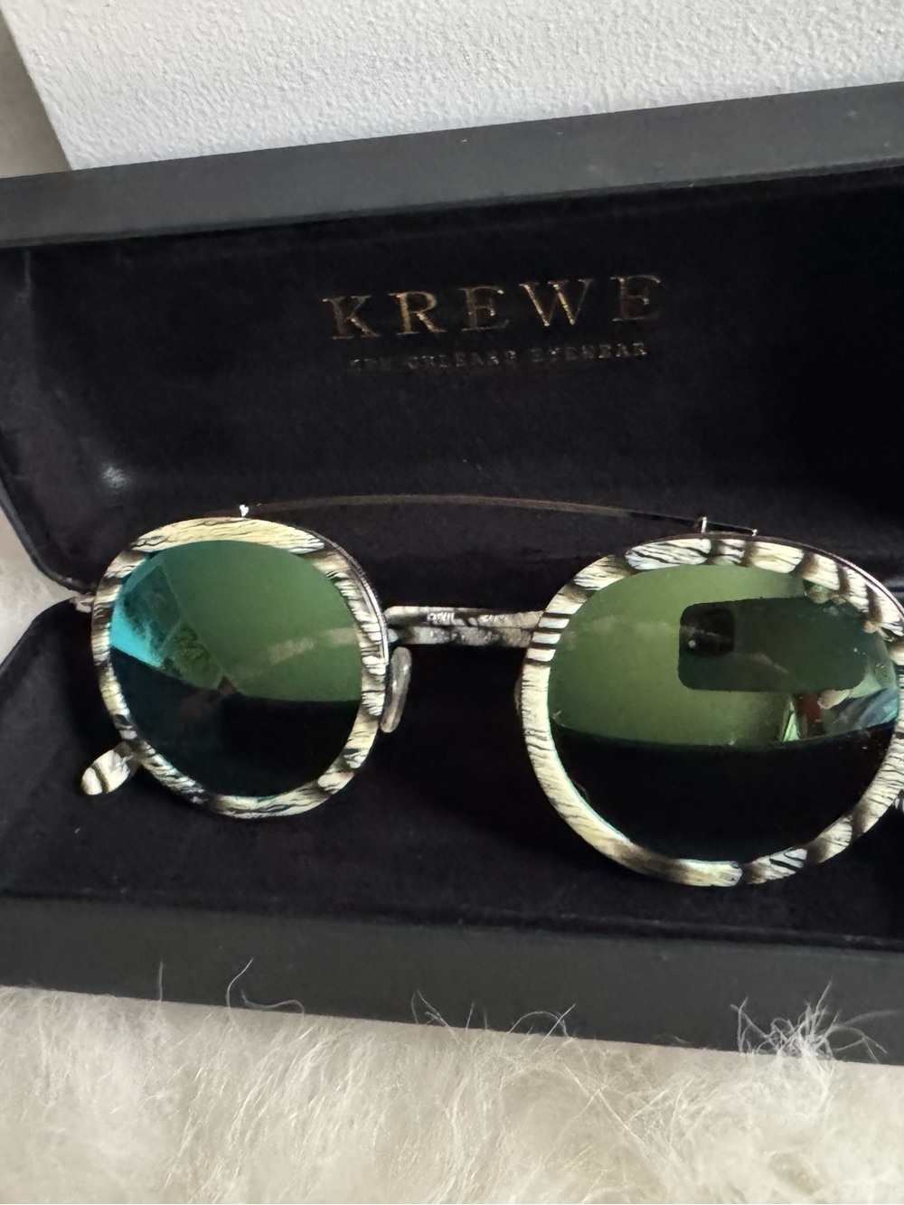 KREWE St Louis Eyewear Round Mirrored Sunglasses – New With Tags